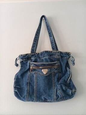 Vintage Y2K Faded Glory Denim Purse Blue Jean Bag Shoulder Bag Casual
